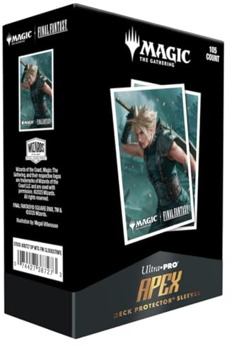 Ultra PRO - Final Fantasy x Universes Beyond Cloud, Ex-Soldier 105ct APEX Deck Protector™ Sleeves for Magic: The Gathering | Trading Card Accessories, Collectible Card Game Gear