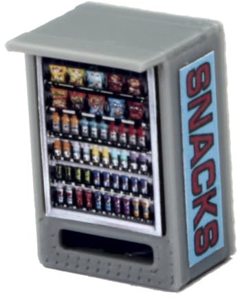 Overdrive-Racing Snack Automat LED Beleuchtet - Spur H0 TT N Z - Bausatz 1:87 1:120 1:160 1:224, Größe/Maßstab:Spur N - 1/160