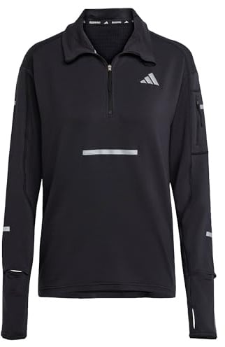 adidas Adi365 Warm Half-Zip Laufshirt Damen schwarz - Black XL