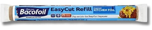 1 x EasyCut Foil Refill Rolls Tear & Heat-Resistant | Perfect for Grilling Baking Roasting Wrapping Freezing | 100% Recyclable | 300mm x 15m | Total 15m of Foil