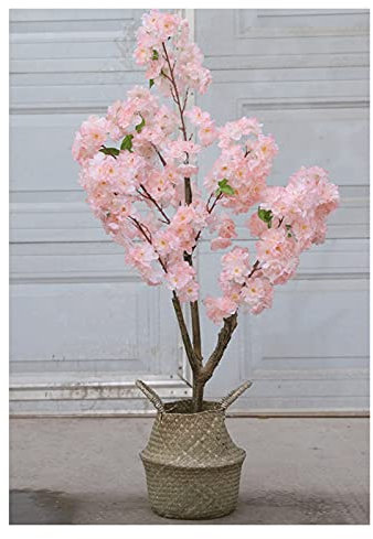 XAoSCd Bonsaï Artificiel, Fleurs De Cerisier Artificielles, Arbres, Plantes, 27 Pouces, Fausses Fleurs De Cerisier, Branches, Feuilles, Topiaire, Fausses Plantes Décoratives,