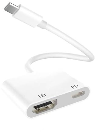 AIRSKY USB C to HDMI, 100W USBC HDMI Adapter 2-in-1 Hub | for iPhone 16/15 Pro Max/iPad, 4K 60Hz, Samsung Galaxy S24 S23 S22 S21 S20 Plus Ultra/Tablet/Laptop/TV/Monitor/Projector