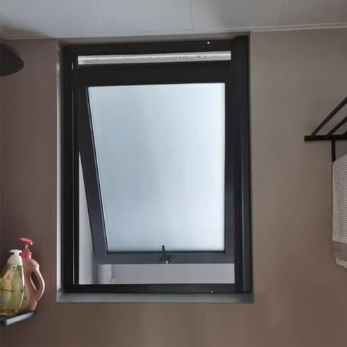 EXCLURA Ventanas Ventana de Baño de 45x45 30x40 Cm, Ventana Vertical de Vidrio Irrompible, Ventanas de Repuesto con Cerradura, Montaje Empotrado, Ventana de Casa Personalizable(50x70cm/20x27in)