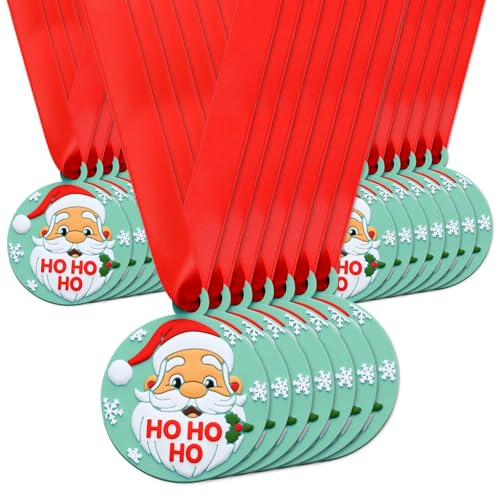 Arrowbash Weihnachtsmann-Medaillen aus Gummi, 5,1 cm, 60 Stück