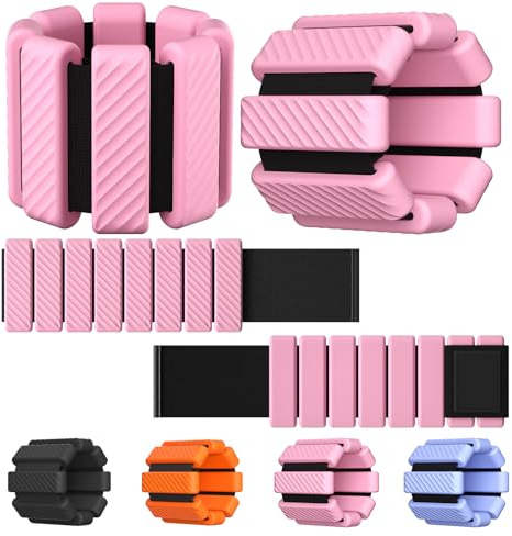 Wrist & Ankle Weights for Women, Wearable Strong Arm & Leg Weights Set of 2(1Lbs Each), Adjustable Ankle Weights for Walking, Yoga, Dance, Barre,Gym,Exercise,Pilates,Walking Running