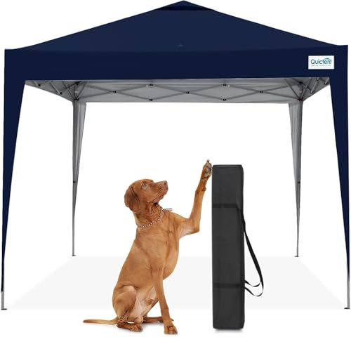 Quictent Faltpavillon 3x3m wasserdicht | Partyzelt, Pop-Up Pavillon, Gartenpavillon, stabil, winterfest, UV-Schutz 50+, Tragetasche inkl, Stahlrahmen