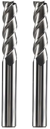 2 unidades/lote de fresas metal duro integral AL-3E-D6.0 3 filos, punta plana, 6 mm, vástago recto for aluminio