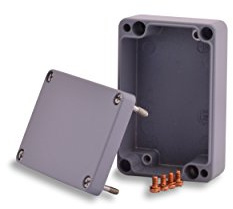 BOXEXPERT Aluminium Industriegehäuse, 98x64x34mm, IP66, pulverbeschichtet, grau, Wandgehäuse, Installationsgehäuse, Leergehäuse, Druckgussgehäuse, Gehäuse der Serie Alster