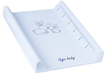 Matelas plan à langer luxe pour bébé 48 X 70 cm Blanc Lapin