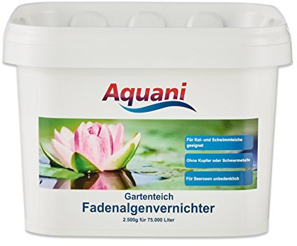 Aquani Fadenalgenvernichter Gartenteich 2.500g Algenmittel zum effektiven entfernen von Fadenalgen im Teich auch ideal als Algenvernichter/Teichpflege für Koi und Schwimmteich mit Algen geeignet