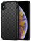 Tasikar iPhone XS Max Hülle Carbon Leder Weiche Schutzhülle Kompatibel mit iPhone XS Max (Schwarz)