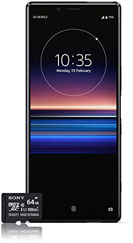 Sony Xperia 1 SIM Free Unlocked UK Smartphone, 6.5inch 4K HDR OLED Screen, 128GB Memory, 6GB RAM, Android 9.0 - Supplied with 64 GB Memory Card – Black [Amazon Exclusive]