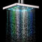 Alcachofa de Ducha LED de 8 Pulgadas, giratoria, rom¨¢ntica, con luz LED, Multicolor, no Necesita Pilas, Color cambiante, Cuadrado, Cromado