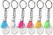 Fdit 6Pcs Schlüsselringe Mini Schlüsselbund Kunststoff Badminton Schlüsselbund Tasche Anhänger Simulation Sport Schlüsselbund für hängende Dekoration
