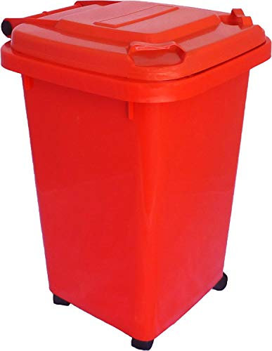 JfM The-Wheelie-Bin-Company Mini Wheelie Bin 50L Red NO Castors