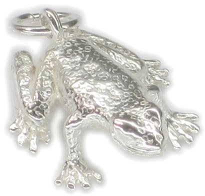 Frog Toad Sterling Silber Charm .925 x 1 Frogs Toads Charms -SFP