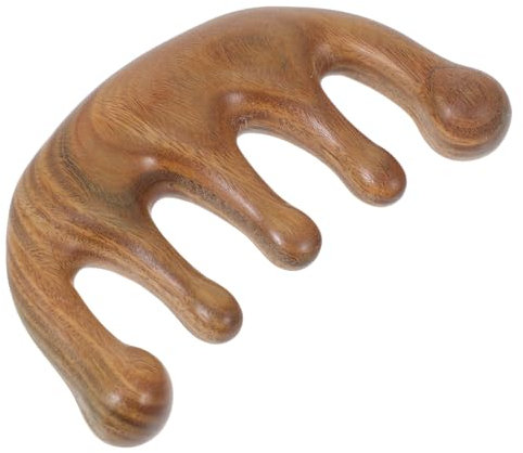 Doitool Massagekamm Aus Leichtbraunem Holz FüR Kopf- Und Nackenmassage Ideal FüR TäGliche Anwendung Und Entspannung