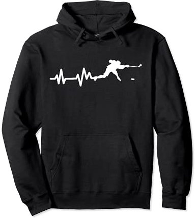 Eishockeyspieler Herzschlag Eishockey Pullover Hoodie