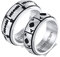 ANAZOZ 2 Stück Eheringe Paarpreis Edelstahl Pik A Eheringe Elegant Freundschaftsringe Silber Schwarz Trauringe Hammerschlag mit Kostenlos Gravur