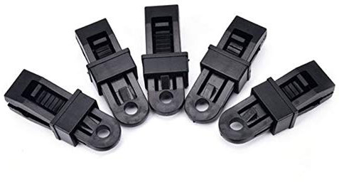 URCheers 24 Stück Zelt Clips, Wiederverwendbare Planenclips Kunststoff Krokodilklemme für Outdoor, Kleine Clamp Plane Planenhalter Clips für Outdoor-Aktivitäten Camping Landwirtschaft Garten