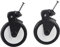 SPYMINNPOO Kinderwagen Ersatzräder, Gummi Räder Ersatz Kinderwagen Gummiräder Hinterrad/Vorderrad Kleinkinder Kinderwagen Rad Universal für Yoya/Vovo Wheel Kinderwagen(EIN Paar Vorderräder)