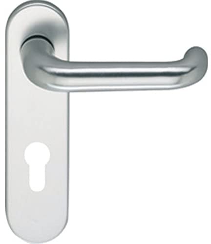 ECO D 110 Drückerlochteil (Türklinke) mit Kurzschild PZ 72, Türgriff für Fluchttüren, Edelstahl