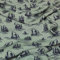 Stoff Meterware Segelschiffe Viskose - 1 Meter, Kinderstoff, Meer, Ozean, Maritim, Boote, Bekleidung, Bluse, Schal, Tuch, Deko, Nähen, DIY (Mint Grün)