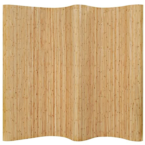 Raumteiler,Sichtschutz Raumteiler, Raumtrenner, für Büro Schlafzimmer Arbeitszimmer Bambus 250x165 cm Natur