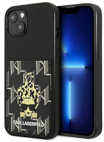 Karl Lagerfeld KLHCP13MCANCNK Hülle für iPhone 13 6,1 hardcase Schwarz Karlimals Cardslot