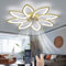 Muto Ventilatore da soffitto con luce con telecomando, LED Dimmerabile Lampada da soffitto Moderno Illuminazione per Soggiorno Camera da letto, Regolabile 6 velocità, Oro 90CM