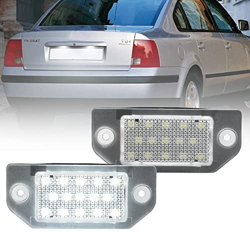 NSLUMO Kennzeichenbeleuchtung LED-Nummernschildbeleuchtung für V.W P.assat B5 1997 1998 1999 2000 2X LED-Nummernschildbeleuchtung Parkplatzlampe