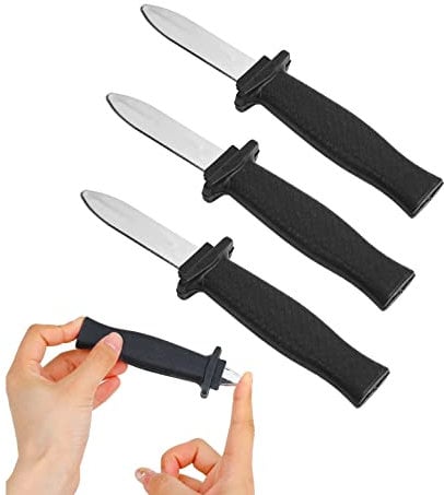 DERAYEE 3pcs Couteau de Jouet Rétractable Halloween, Poignard Disparaissant à Lame en Plastique, Jouet Magique du Jour du Poisson d'Avril