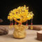 BAEKZ Kristall Bonsai Citrin Baum Geldbaum Feng Shui Dekoration Segen Tasche Topfpflanze (Goldgelb)