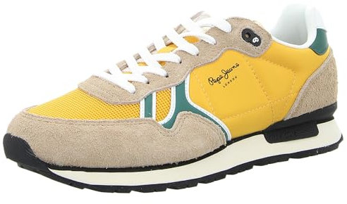 Pepe Jeans Herren Brit Fun M Sneaker, Gelb (Rugby Yellow), 11