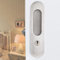 Betensh 173mm Pocket Door Handle with Key Sliding Door Lock Keyed Pocket Door Lock Invisible Sliding Door Lock Pocket Invisible Recessed Handle Mortise Hook Lock for Wooden Door Brushed Silver