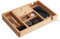 KIRIGEN 6 Compartment Valet Organiser Tray Wooden Nightstand Organiser Catchall Tray for Phone, Jewelry, Watch, Accessories Desk or Dresser Top Storage Box Holder with Magnetic Lid (SSP-NA)