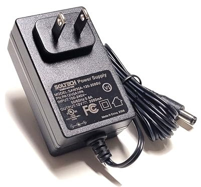 12V 2A 24W CCTV Security Camera Power Supply Adapter, 5.5x2.1mm, AC 100-240V to DC 12V 2000mA AC/DC Universal Converter for Samsung Wisenet Night Owl Lorex Q-See Swann and More, Surveillance