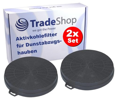 2x Trade-Shop Aktivkohlefilter kompatibel mit Bosch 353121 DHZ5140 DHZ5146 4260395866087, Siemens LZ51400, Neff Z5115X0 / Dunstabzugshaube-Zubehör