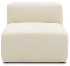 DOMO. collection Sessel Adrian, Modul-Sofa, Polsterhocker mit Rückenlehne, Modul-Couch, Einzel-Element, kombinierbar, Polstersessel, 85 x 108 x 69 cm (BxTxH), creme