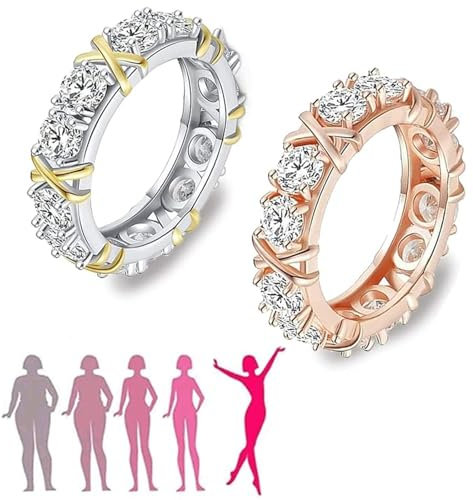 Moissanite Magnetology Lymphvity Ring, Magnetischer Zirkonformungskreuz Voller Moissanite-diamantring, Magnetringe für Frauen zur Gewichtsabnahme, verlobungsring Für Damen Und Herren (9)