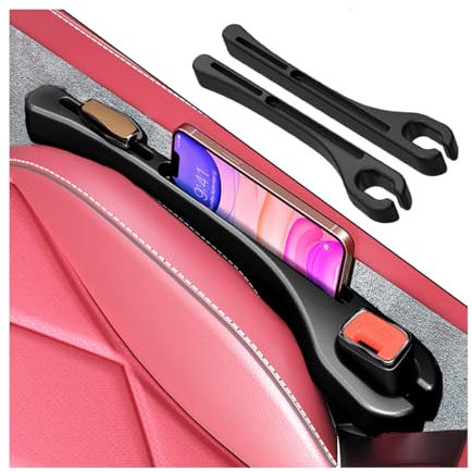 JNNJ 2 Stück Autositz Lückenfüller Lückenkissen, Interior Sitzlückenfüller, Universal Autositz Gap Stopper, Geeignet für die Meisten Modelle von Autos(Schwarz)