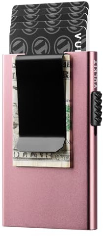 VULKIT Porta Carte Pop-up con Blocco RFID Minimalista da Donna e Uomo