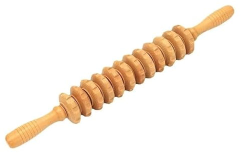 Styleholz Woodstic,faszienrolle holz, faszienstab, Massageroller Holz mit Griff, Faszienstab holz für Muskelentspannung