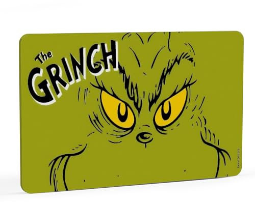 United Labels Grinch Frühstücksbrettchen 23,5x14,5 cm, Brettchen spülmaschinenfest, Schneidebrettchen aus Resopal