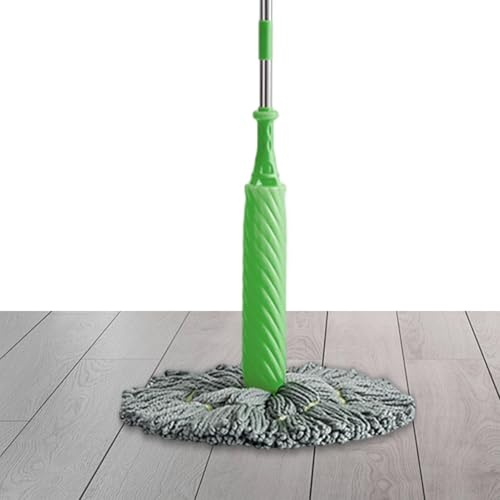 2 In 1 Dehydrated Mop, Se-lf Wri-nging Twist Mops, 360 Degree Spi-n Round Wall Cleaning Mop, Household Cleaning Mops, Strong Absorbent Cleaning Mop For Bedroom
