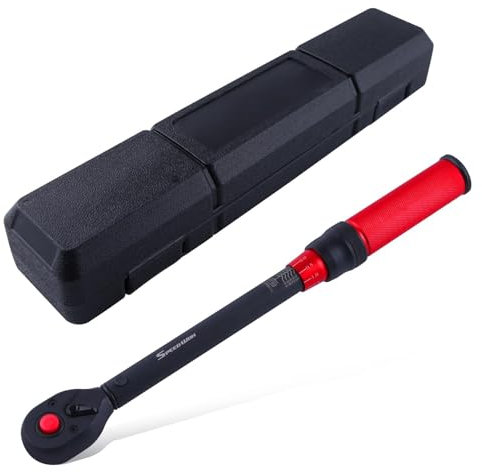 SPEEDWOX 3/8 Zoll Antrieb Click Drehmomentschlüssel 72 Zähne Fahrrad Drehmomentschlüssel Dual-Direction Drehmomentschlüssel 72 Zähne Dual Range Skalen Drehmomentschlüssel mit Schnellspannkopf 10-60Nm