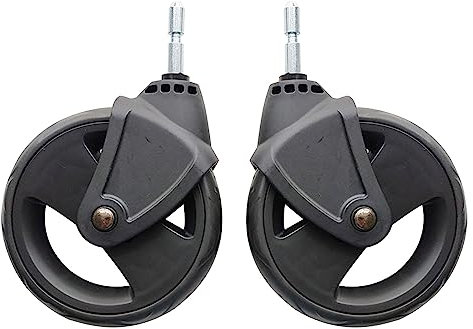 Hxyxbnhno 2-teiliges Kinderwagen-Rad-Set für Personenkraftwagen, Metall, Mehrfarbig, Strollerrad, Zubehör, Baby-Stroller-Accessoires