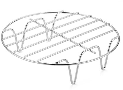 Air Fryer Rack - Soporte para freír de aire, soporte apilable de acero inoxidable, accesorio para freír y cocinar, idea para olla, horno, molde para tartas (6 pulgadas)