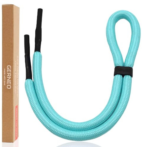 GERNEO® – ORIGINAL – schwimmfähiges Sport Brillenband Neopren – leuchtet im Dunkeln – verstellbar mit Kabelzug – wasserfestes Sportbrillenband & fester Halt für Wassersport (Hellblau)