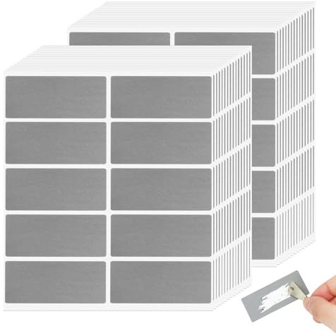 30 Fogli 300 Pezzi Gratta e Vinci Adesivo Etichette 25 x 60 mm Adesivi Gratta e Vinci Ideali per Giochi, Feste, Regali, Cartoline e Promozioni, per Matrimonio, Valentino, Compleanno, Cartoline, Natale